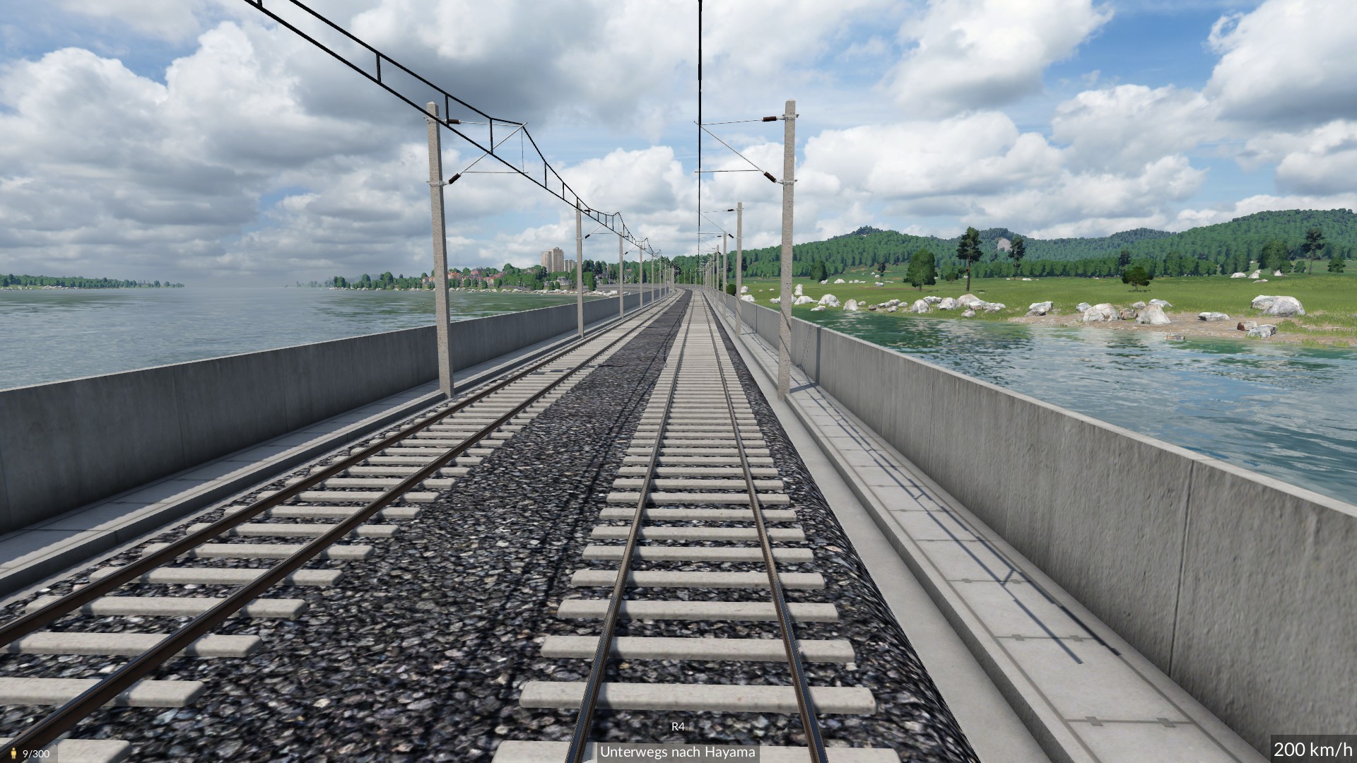 Fahrt über den Fluss