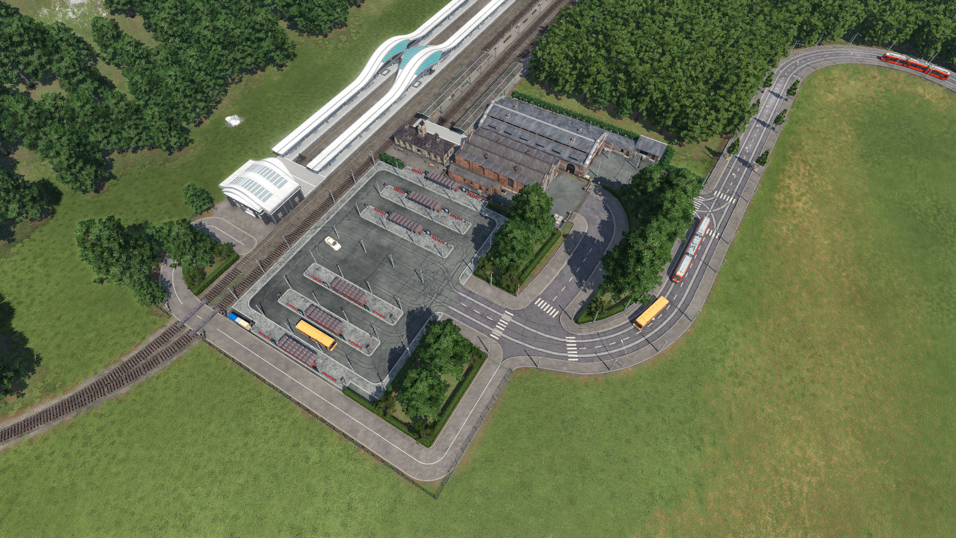 Hauptbahnhof Weißwasser und Vorplatz im Überbilck