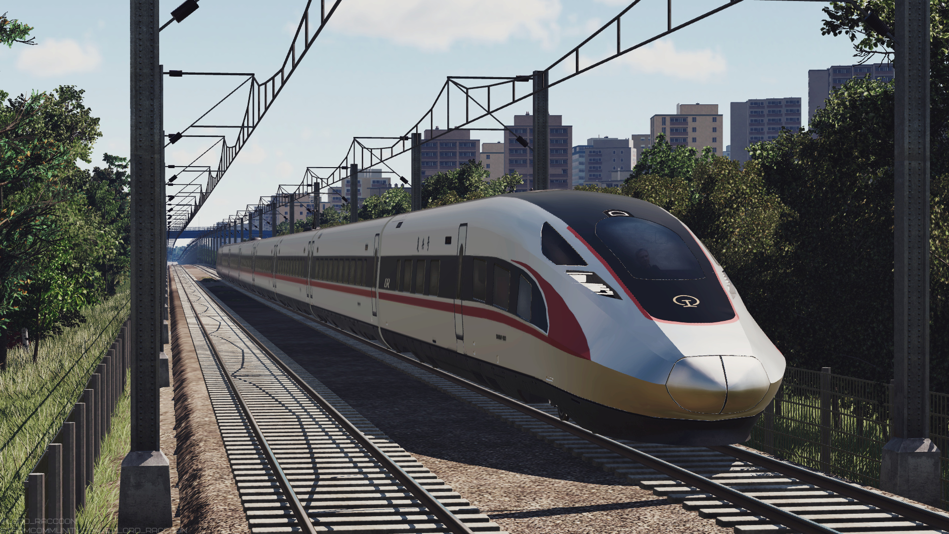 CR400AF leaving suburban area