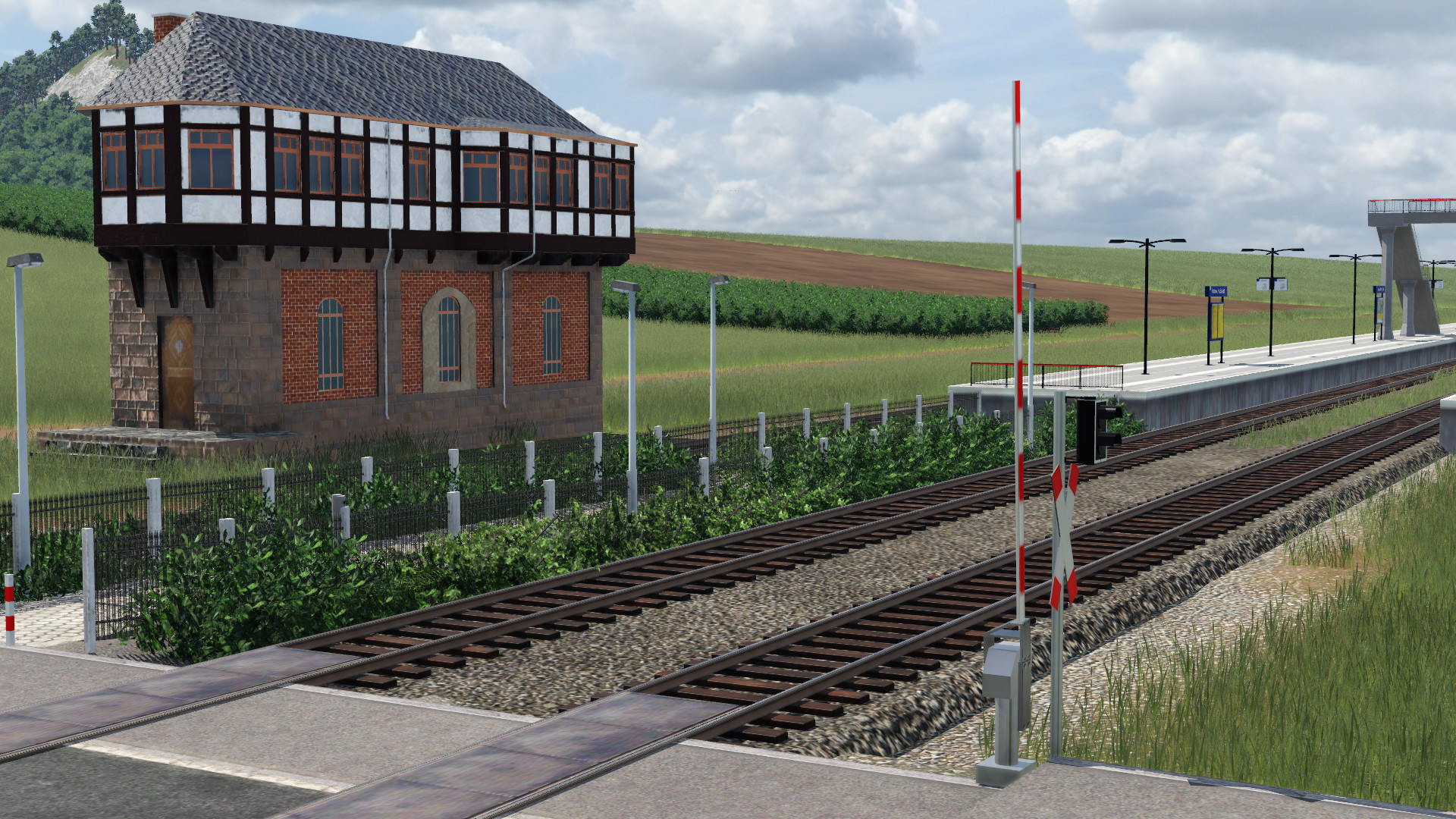 Bahnübergang am Bahnhof