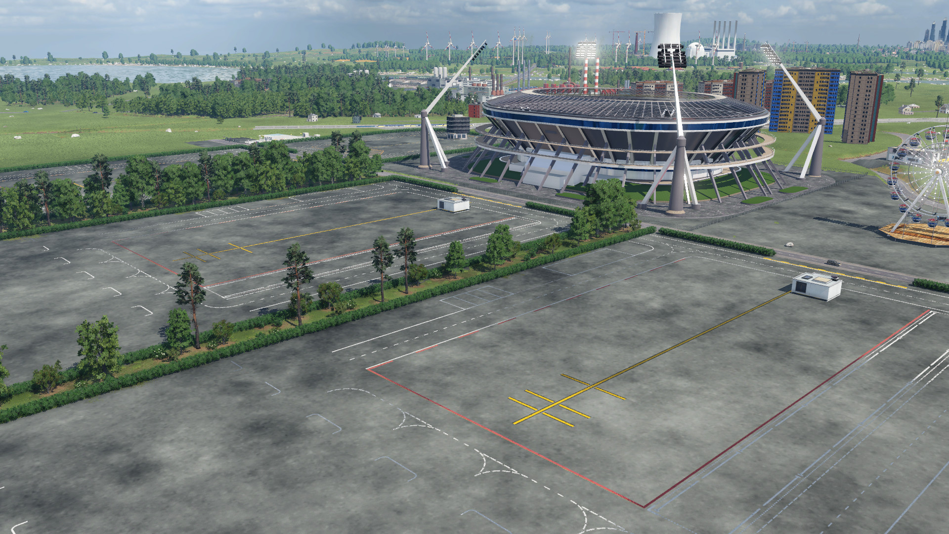 Bauphase 1 Fußball Stadion in der Vorstadt