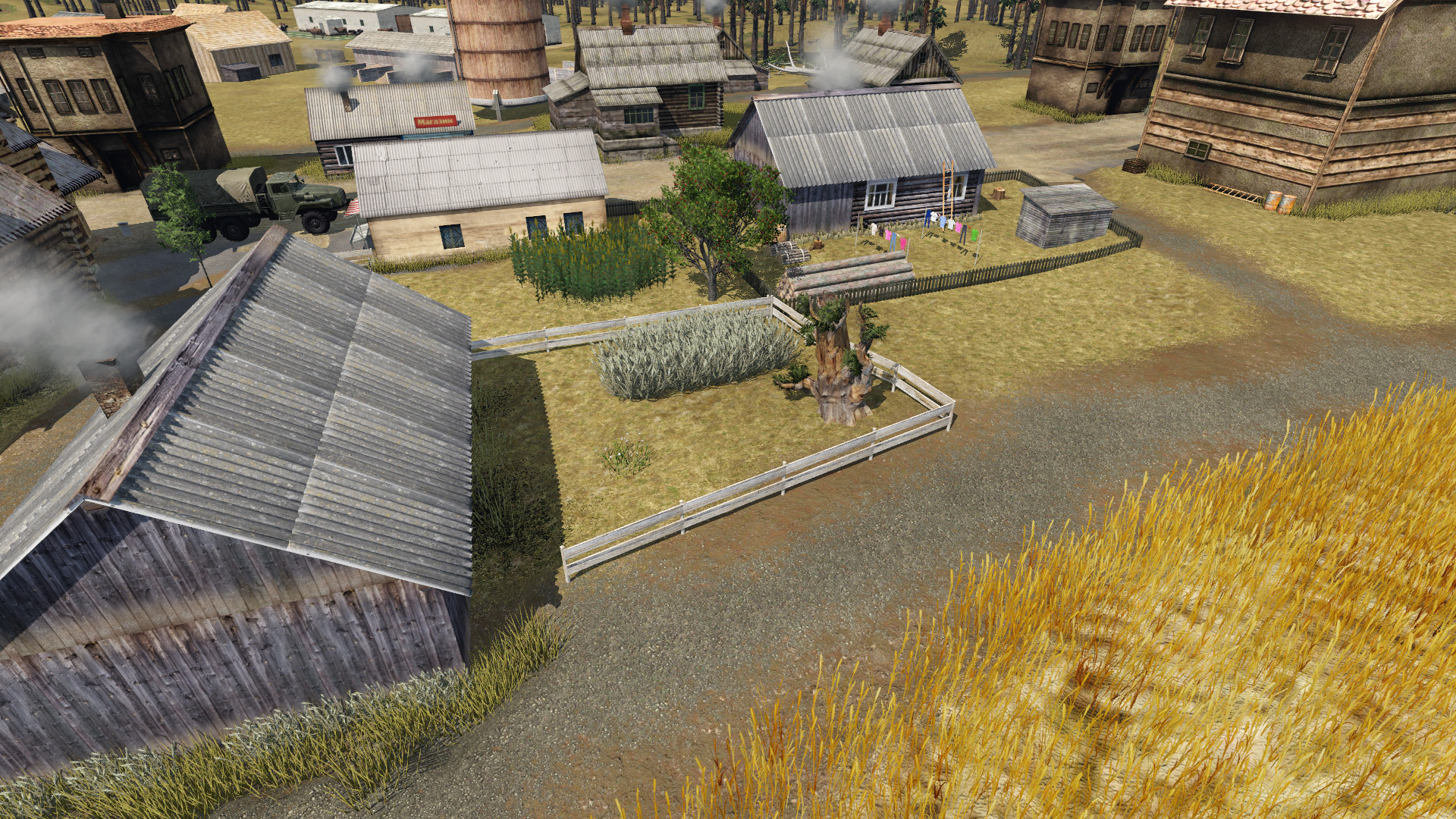 kleine alte Siedlung in der Steppe
