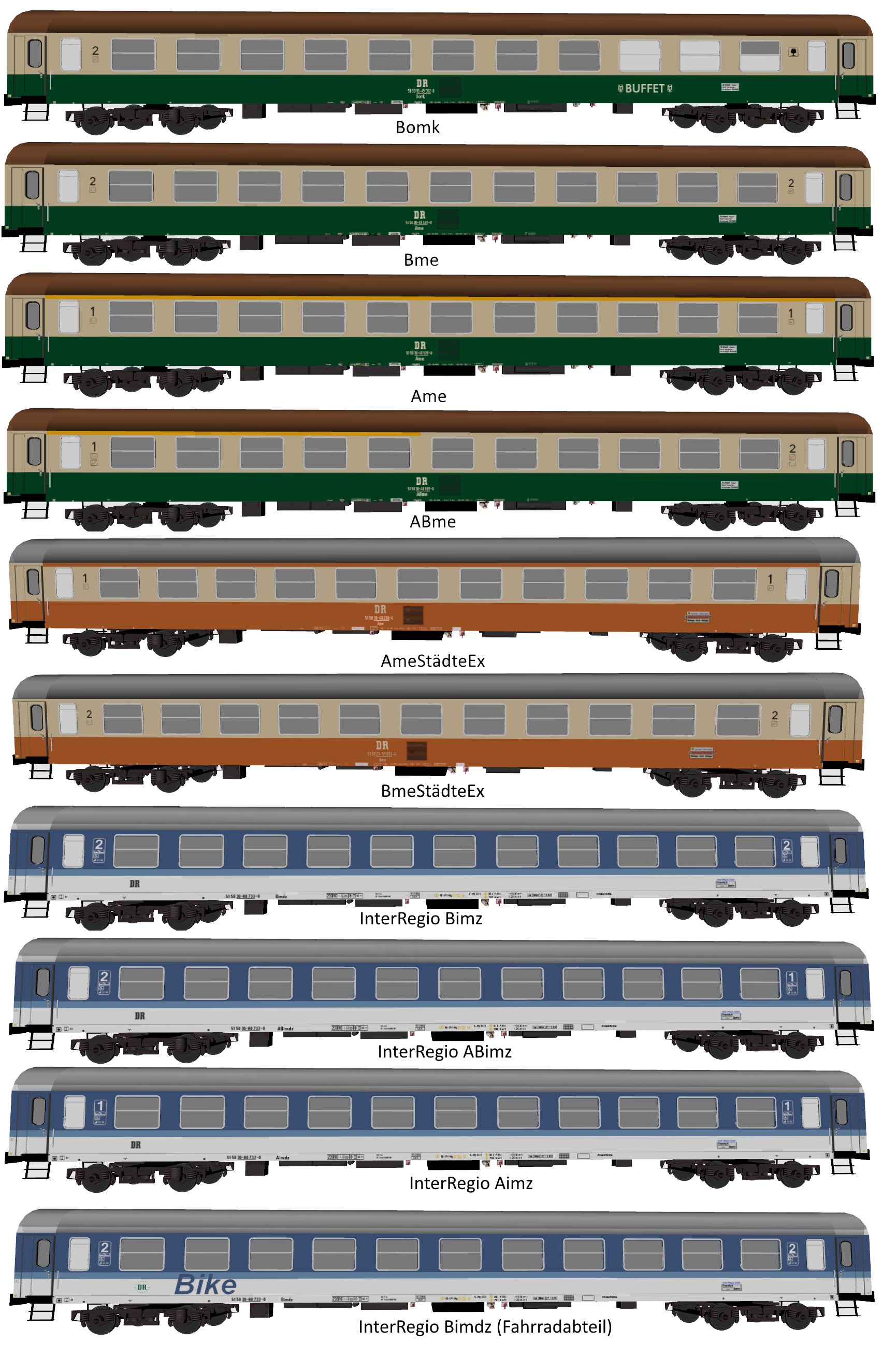 Halberstädter Seitengangwagen Repaints