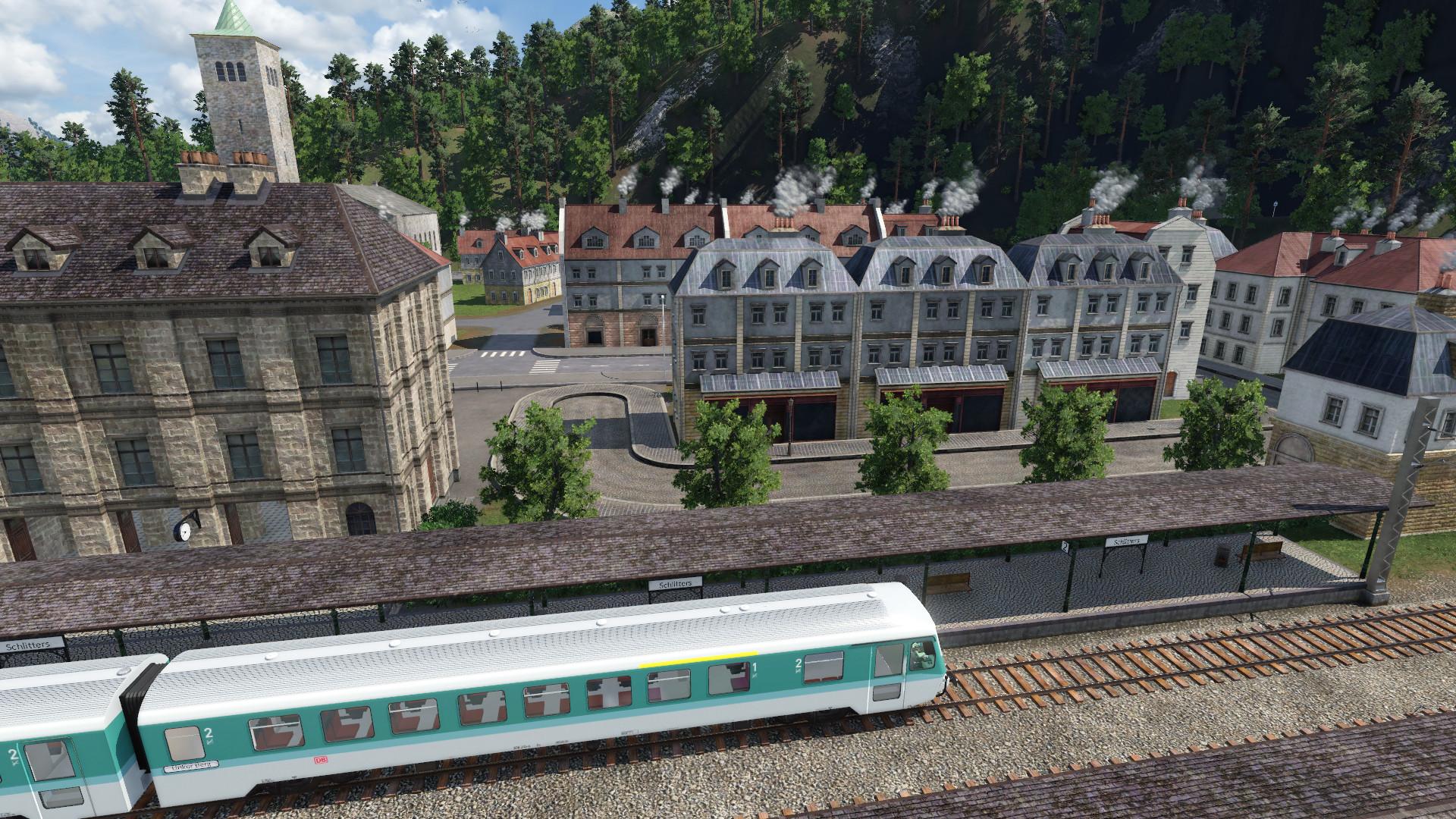 Erster Blick vom Bahnsteig aus