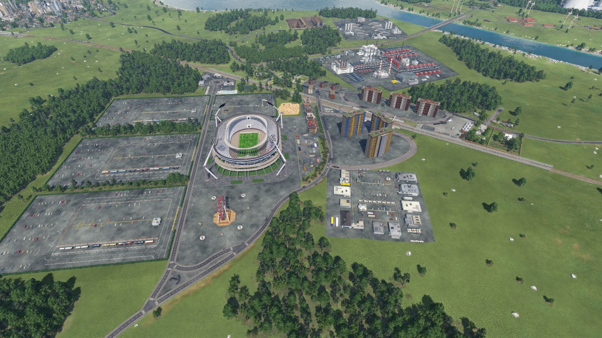 Luftbild des aktuellen Bauabschnitts im Bremer Vorland