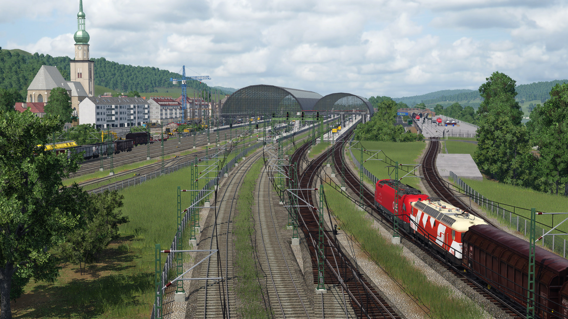 Entering the town