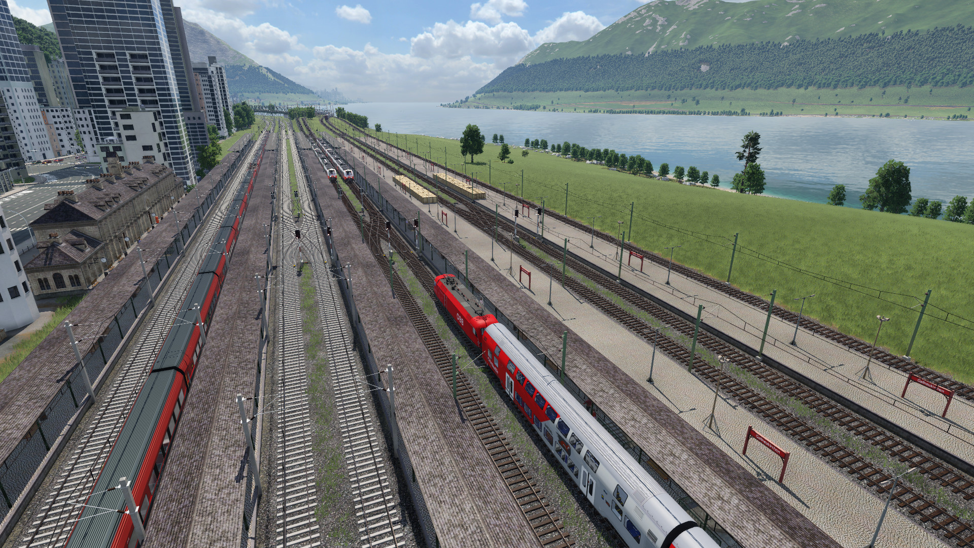 Bahnsteig mit 2 Terminals