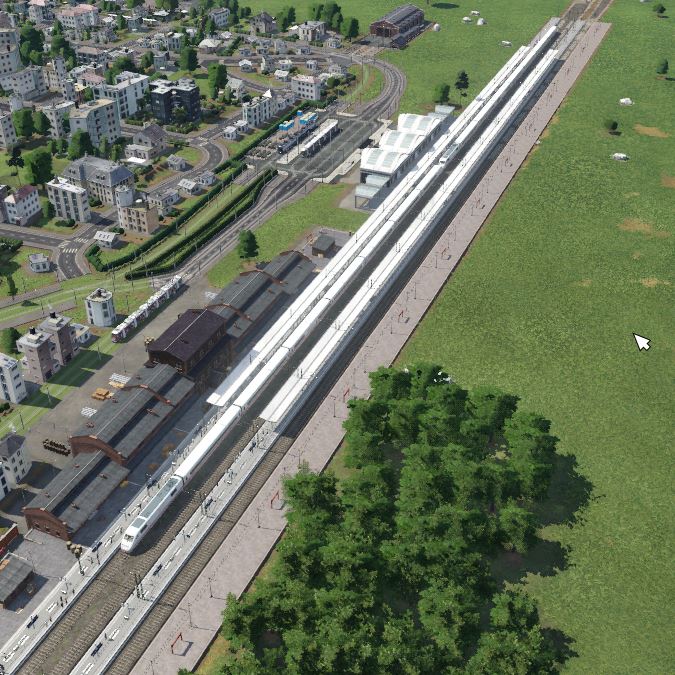 ICE2 Doppeltraktion braucht Bahnhöfe ab 440m, hier ist der Bahnsteig 480m lang