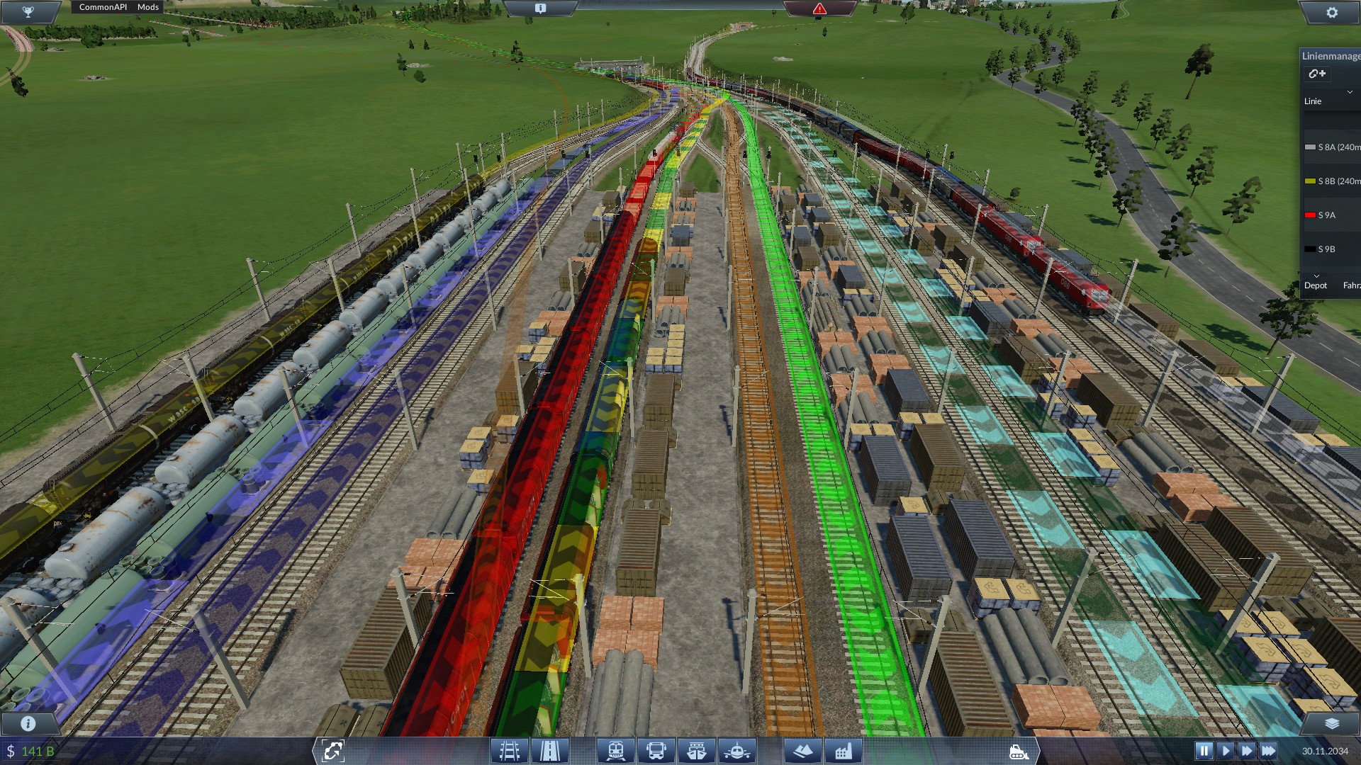 Linienführung Zentralverschiebebahnhof