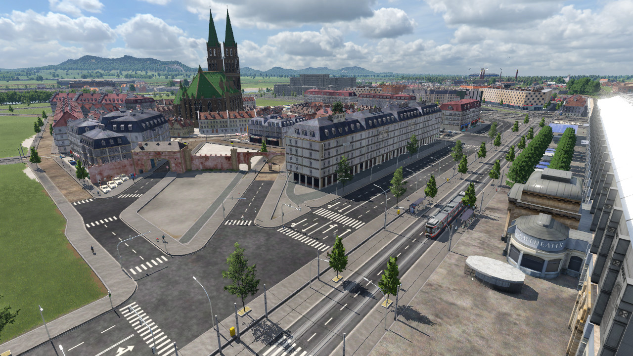 Historische Altstadt im fiktiven Auleben