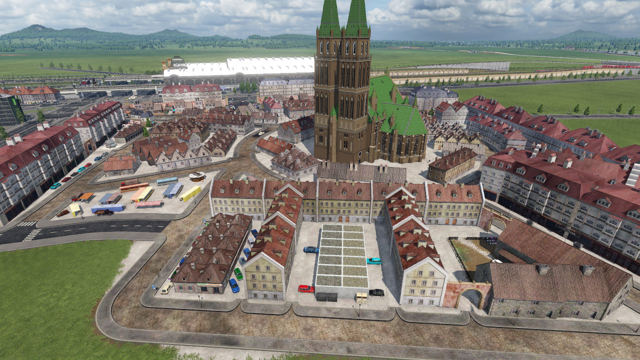 Historische Altstadt im fiktiven Auleben