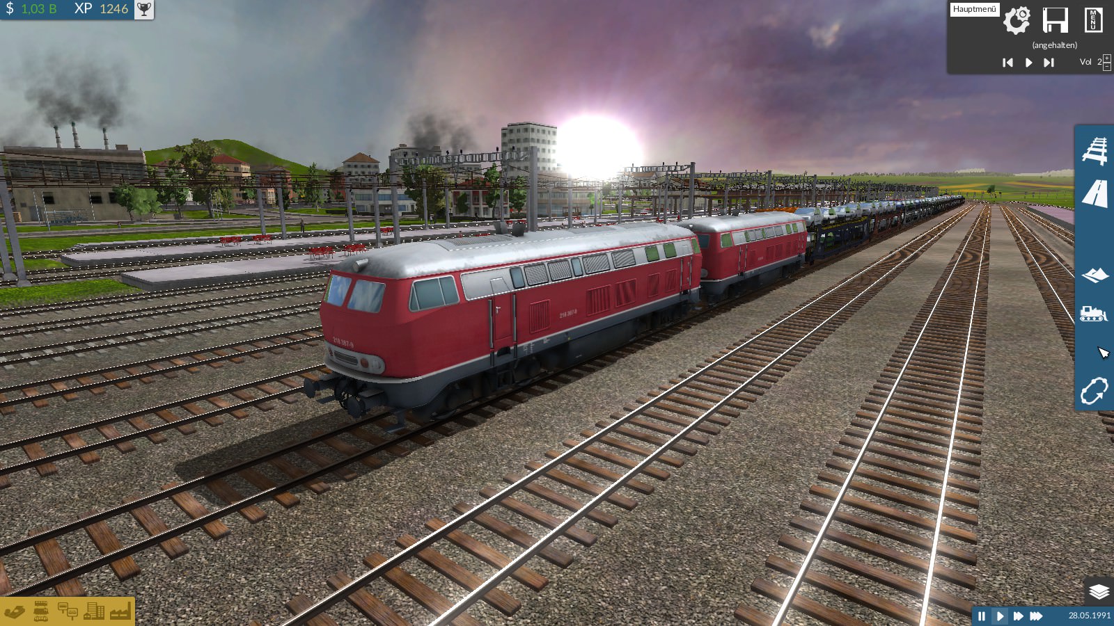 Schwerer Autozug mit Doppeltraktion