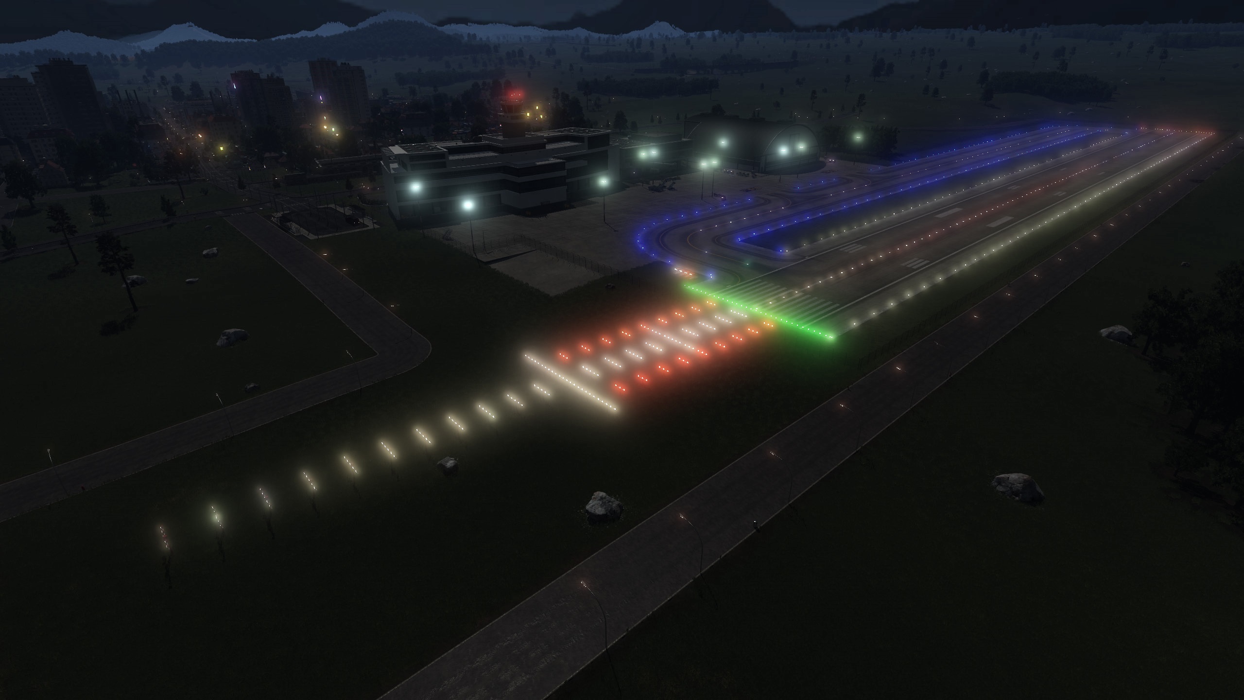 Flughafen bei Nacht