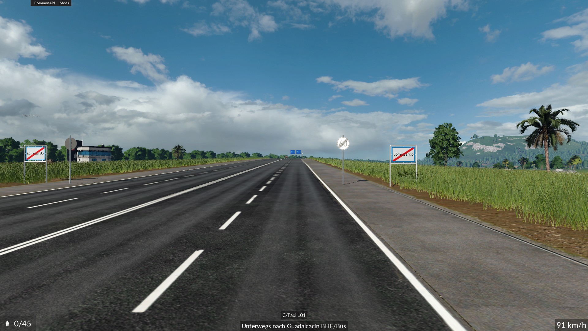 Auf Richtung Autobahn