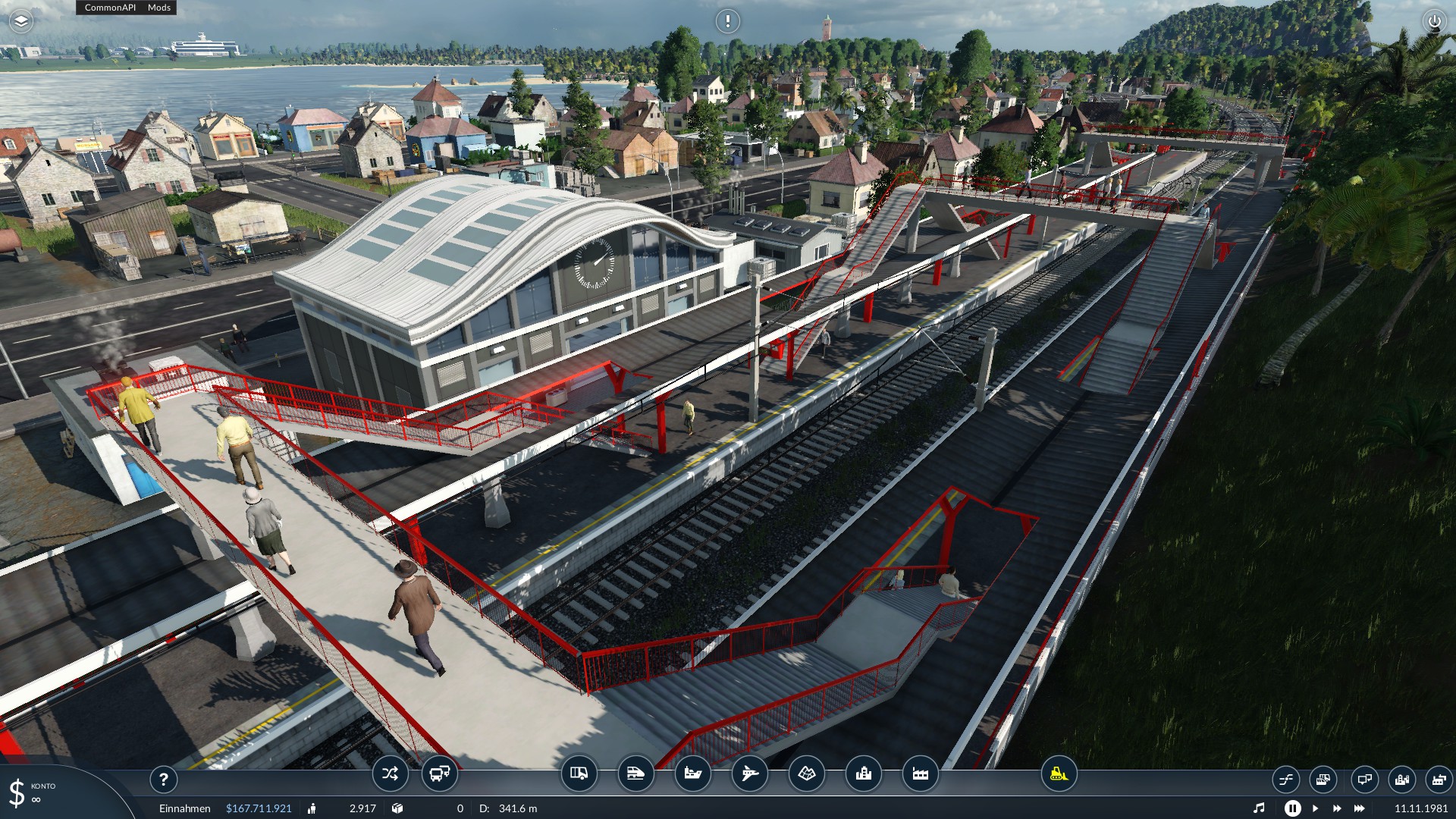 Übergang am Bahnhof