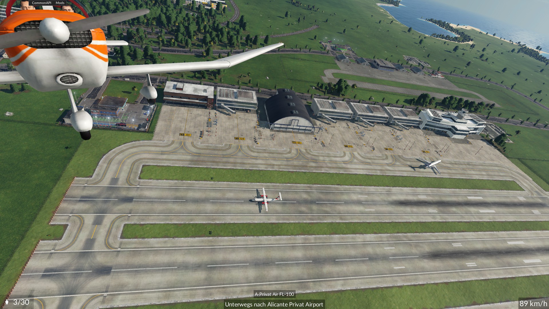 Quer über den Airport