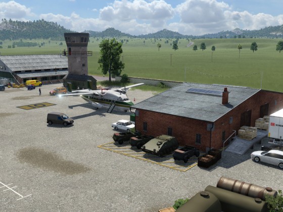 Der kleiner Militärstützpunkt