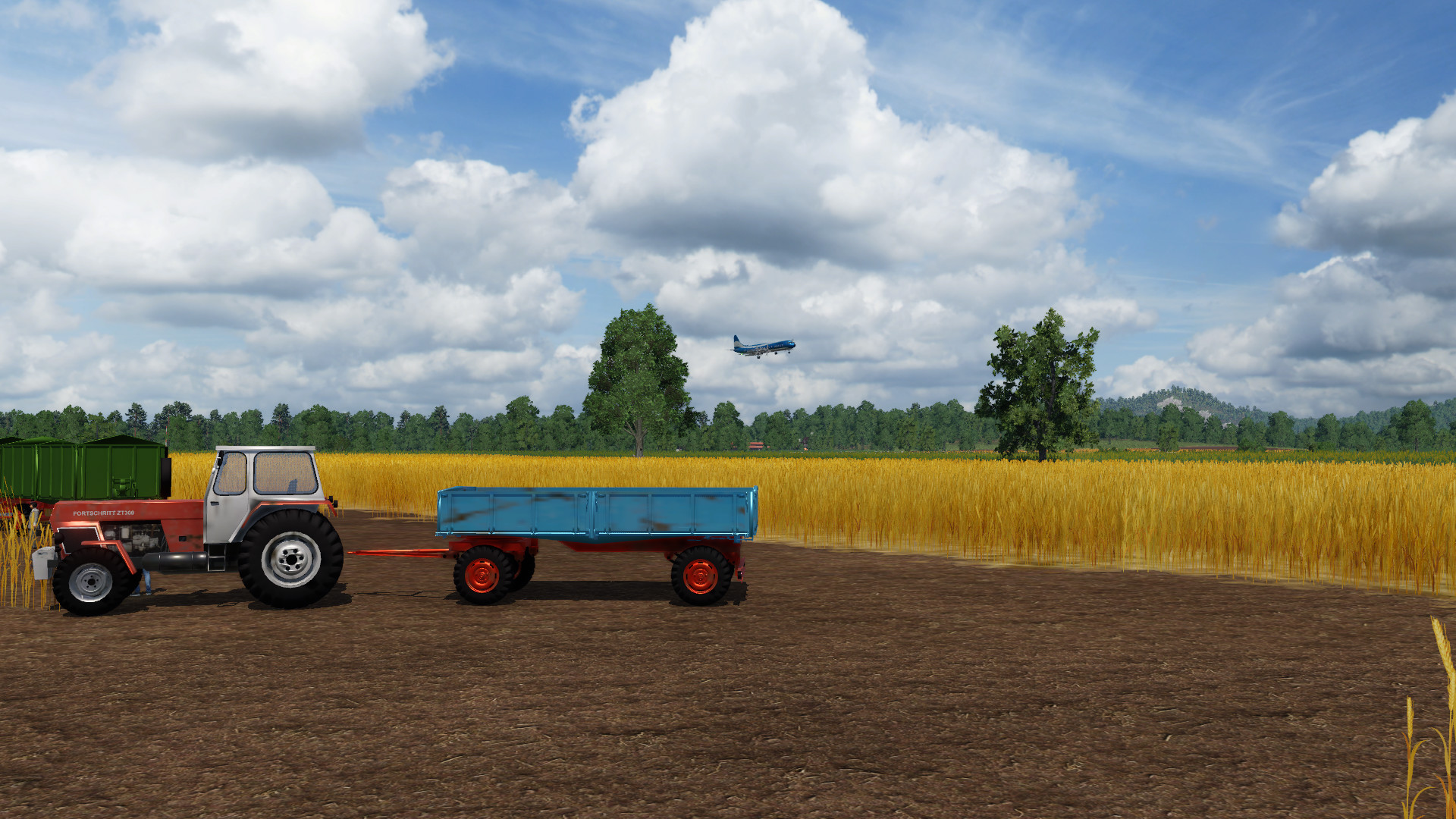 Anflug während der Ernte