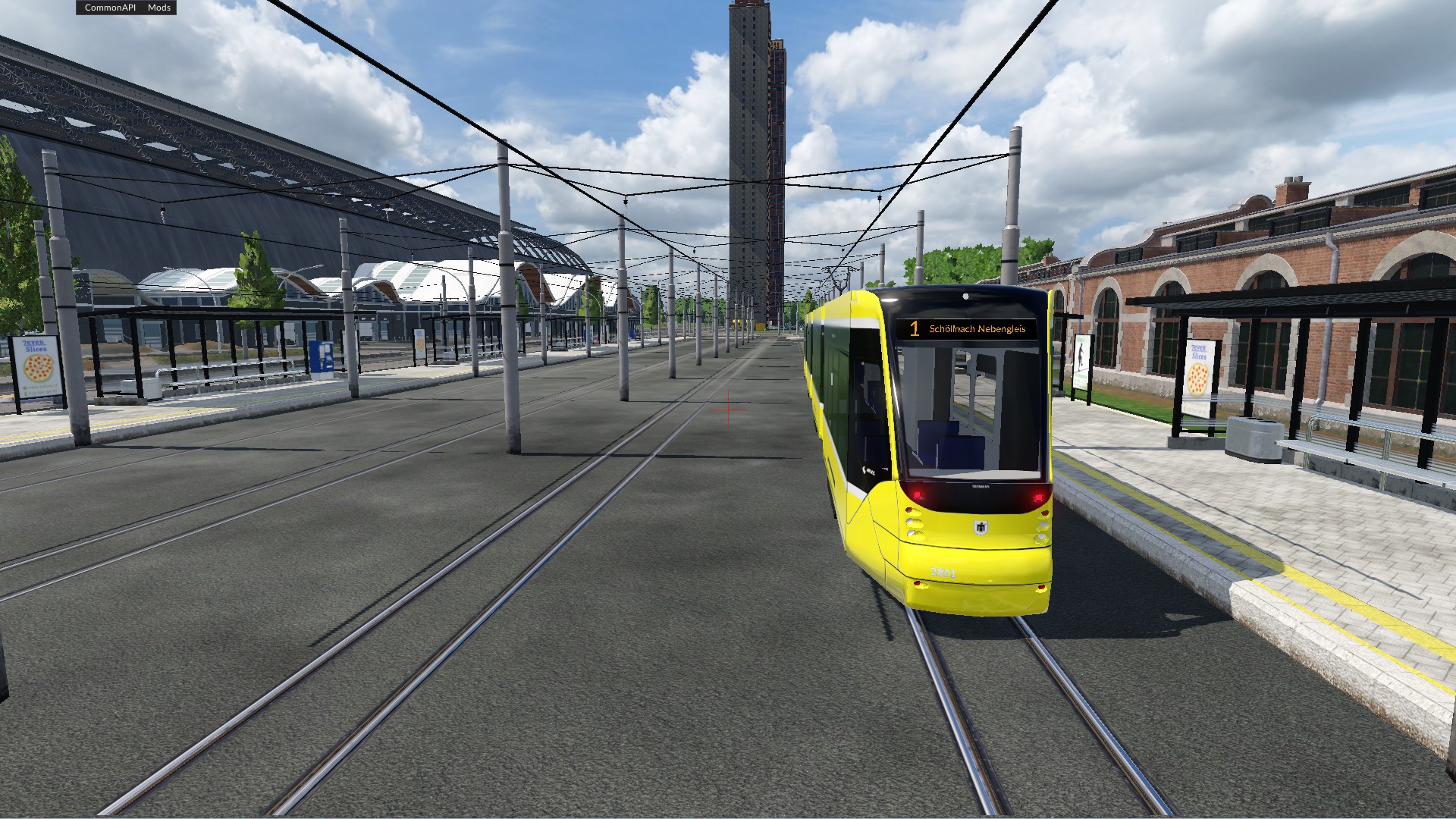 Tram auf der ersten Schönbaukarte