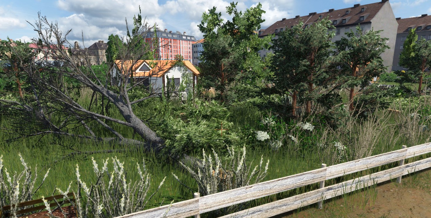 Verlassener schrebergarten