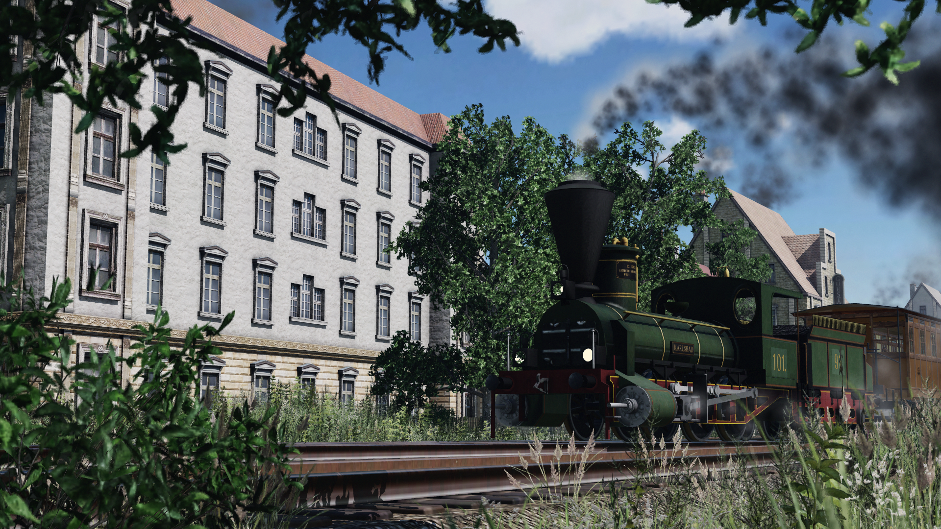 Railway in the city.