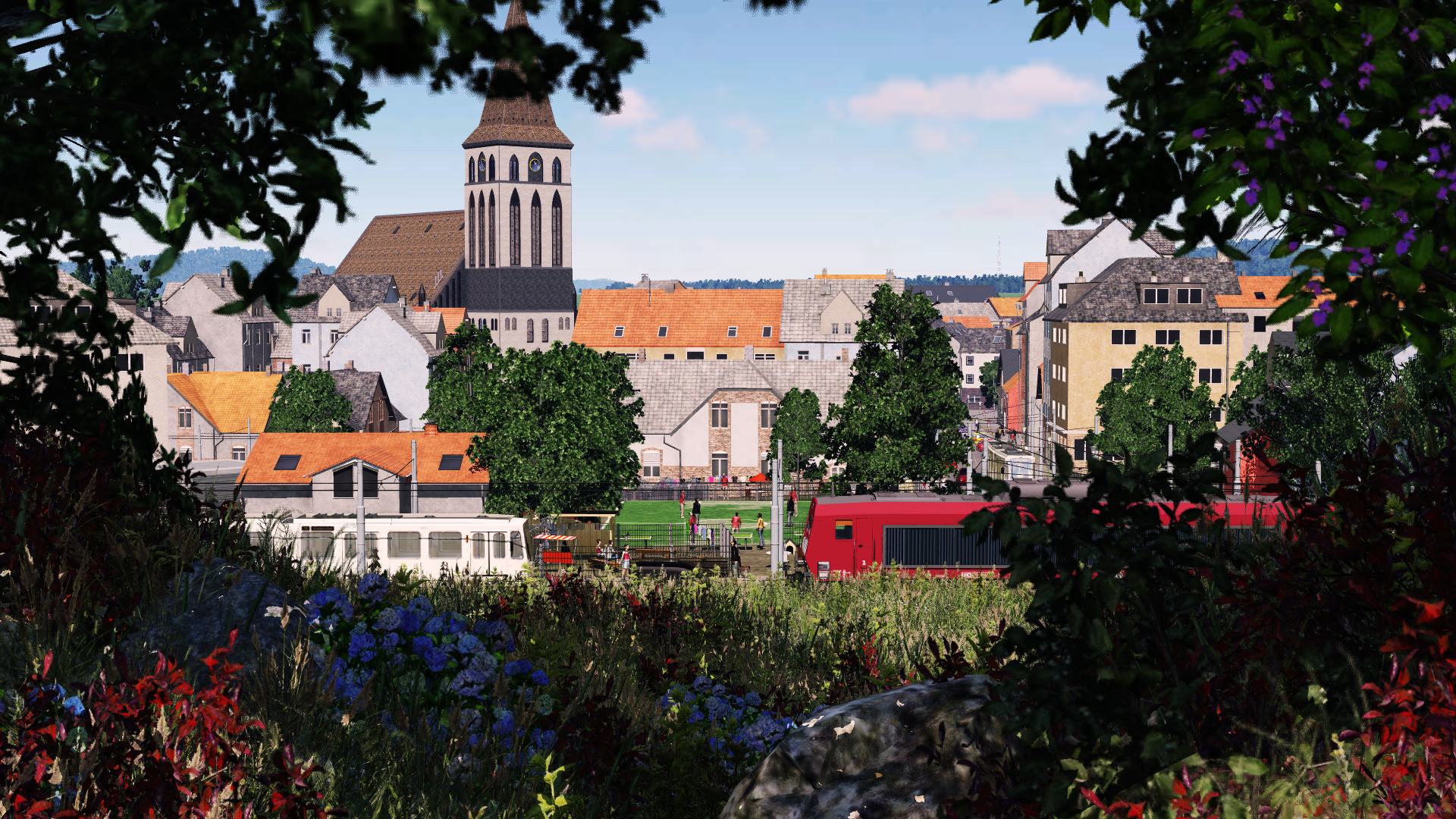 View of the small town