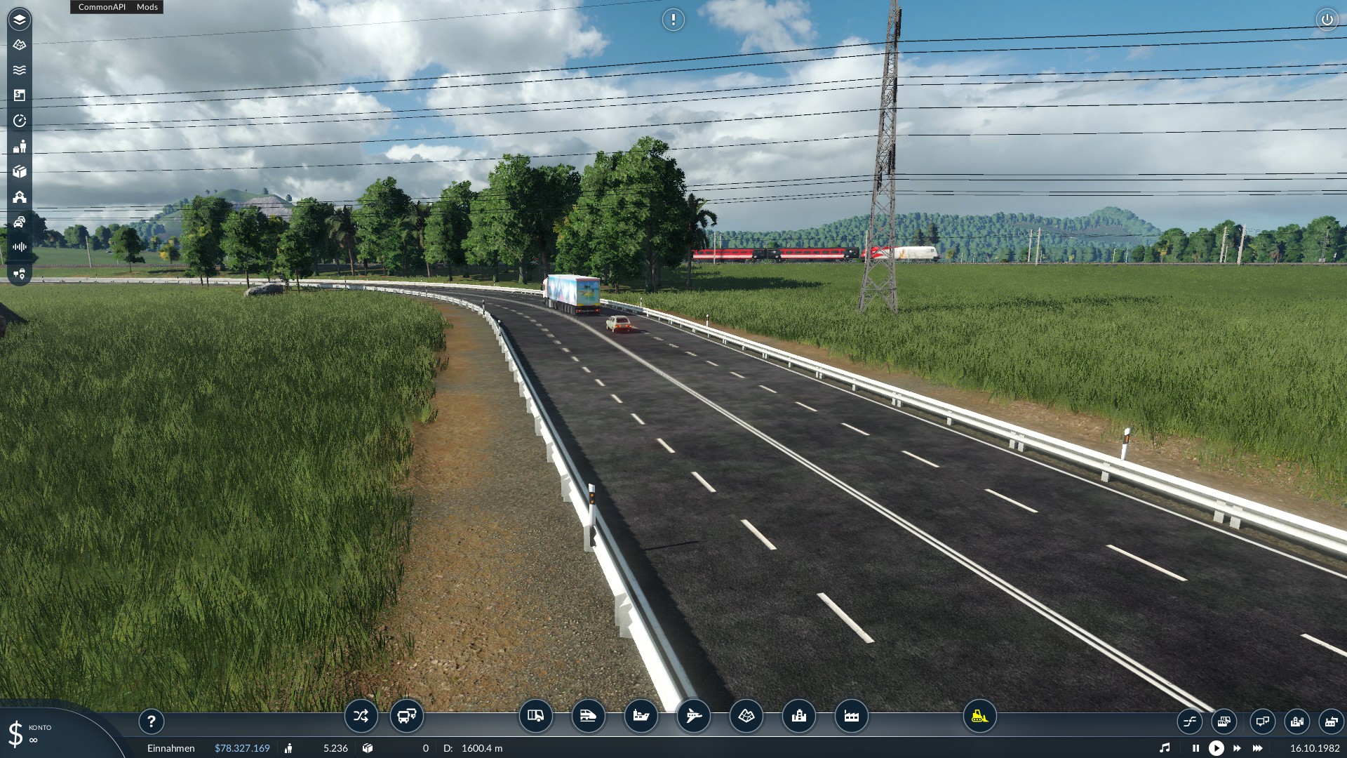 LKW auf zweiter Spur