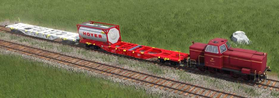 BR265 mit SGNS 60 Container Waggon