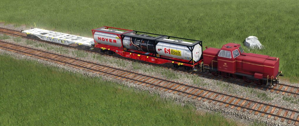 BR265 mit SGNS 60 Container Waggon