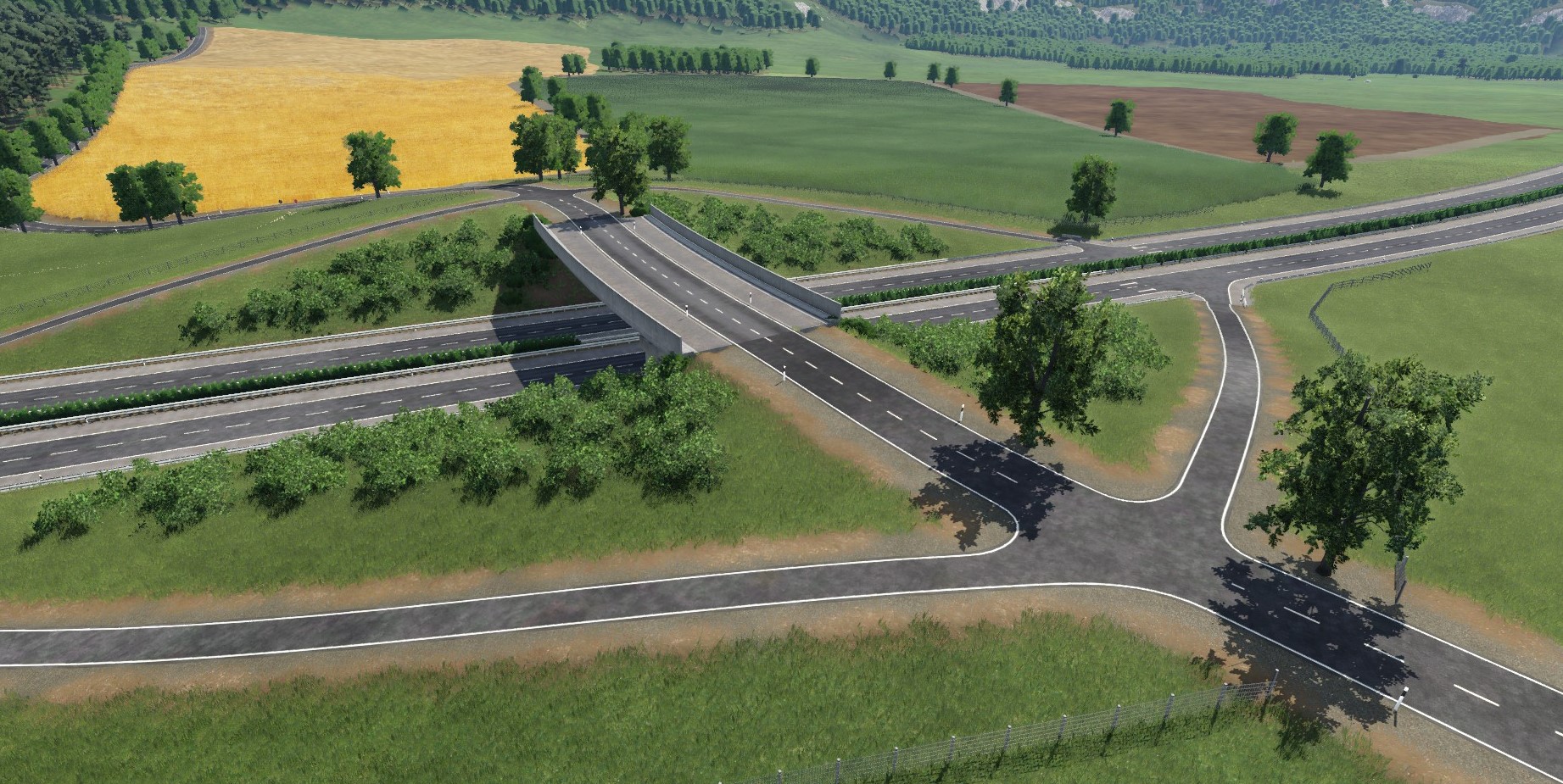 mein erster versuch einer Autobahn auf- abfahrt