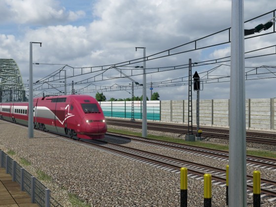 Thalys bound for Brussels on German high speed line
