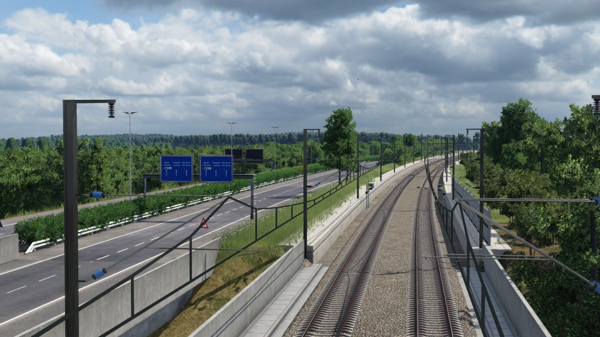 Fictional high speed line near Belgian border
