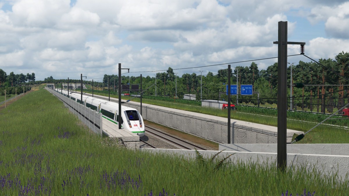 Nearly completed hs rail + highway through national park