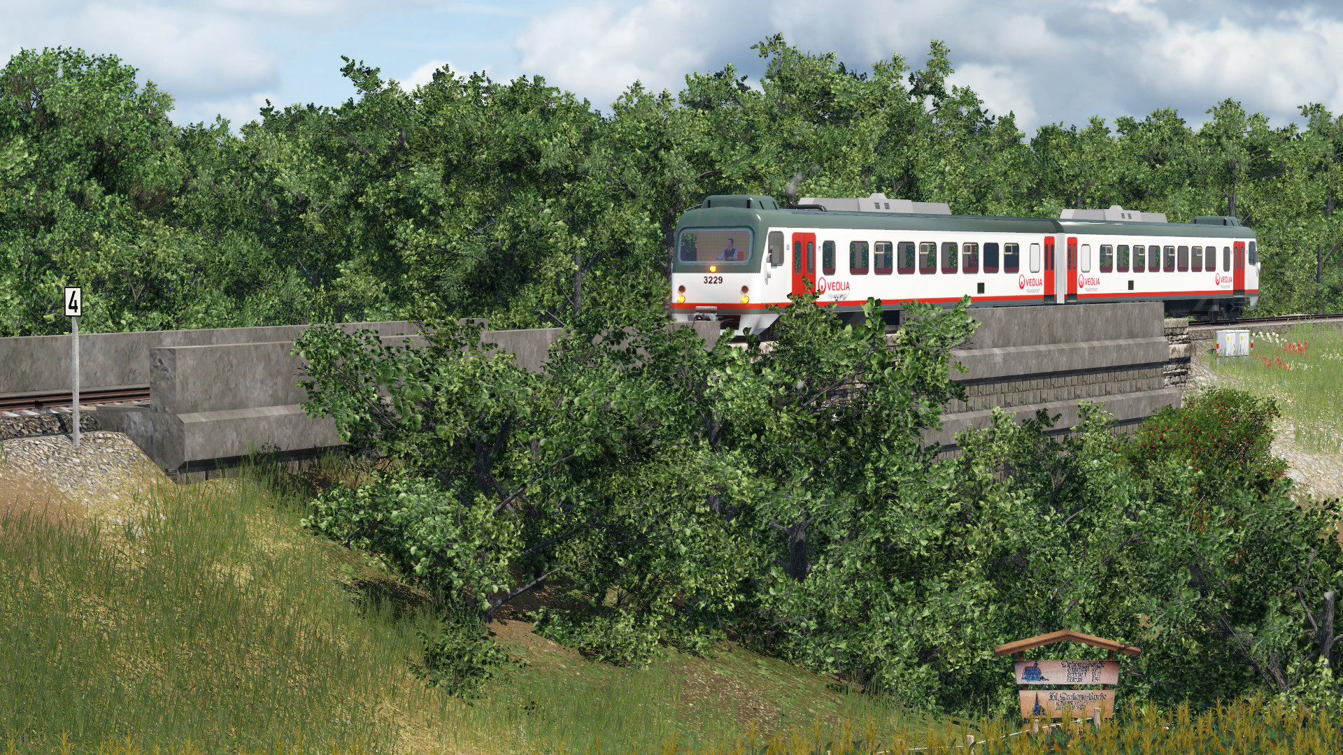 Cruising slowly through the countryside
