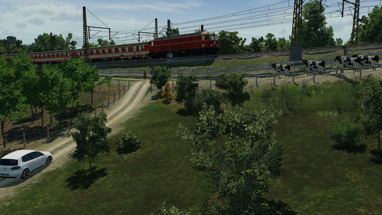 Auf der Fahrt mit dem Regionalzug von München Hbf nach Garmisch