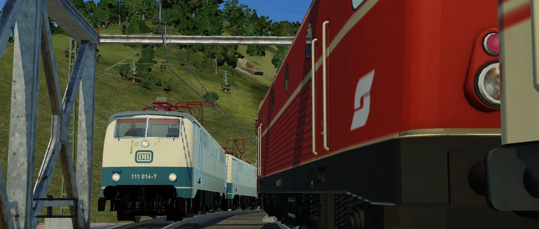 Auf der Fahrt mit dem Regionalzug von München Hbf nach Garmisch