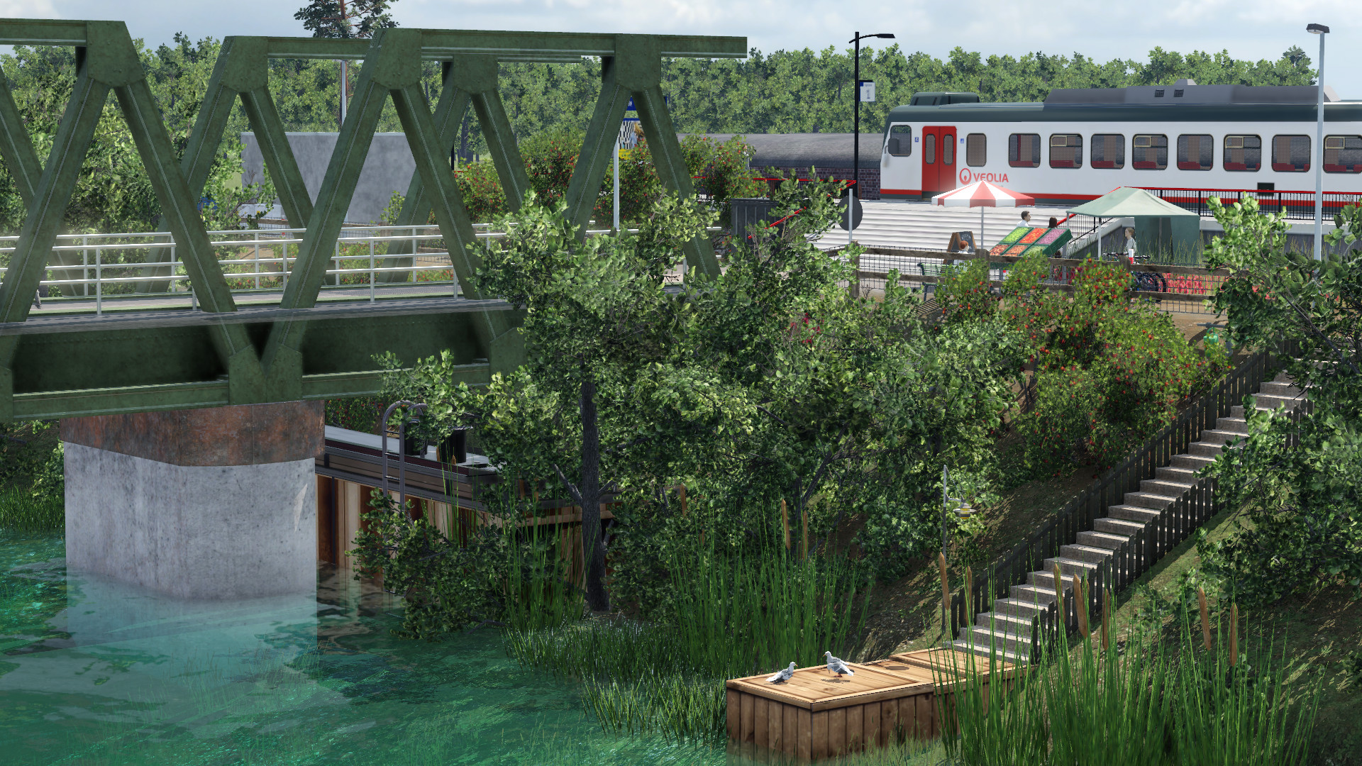 Along the canal