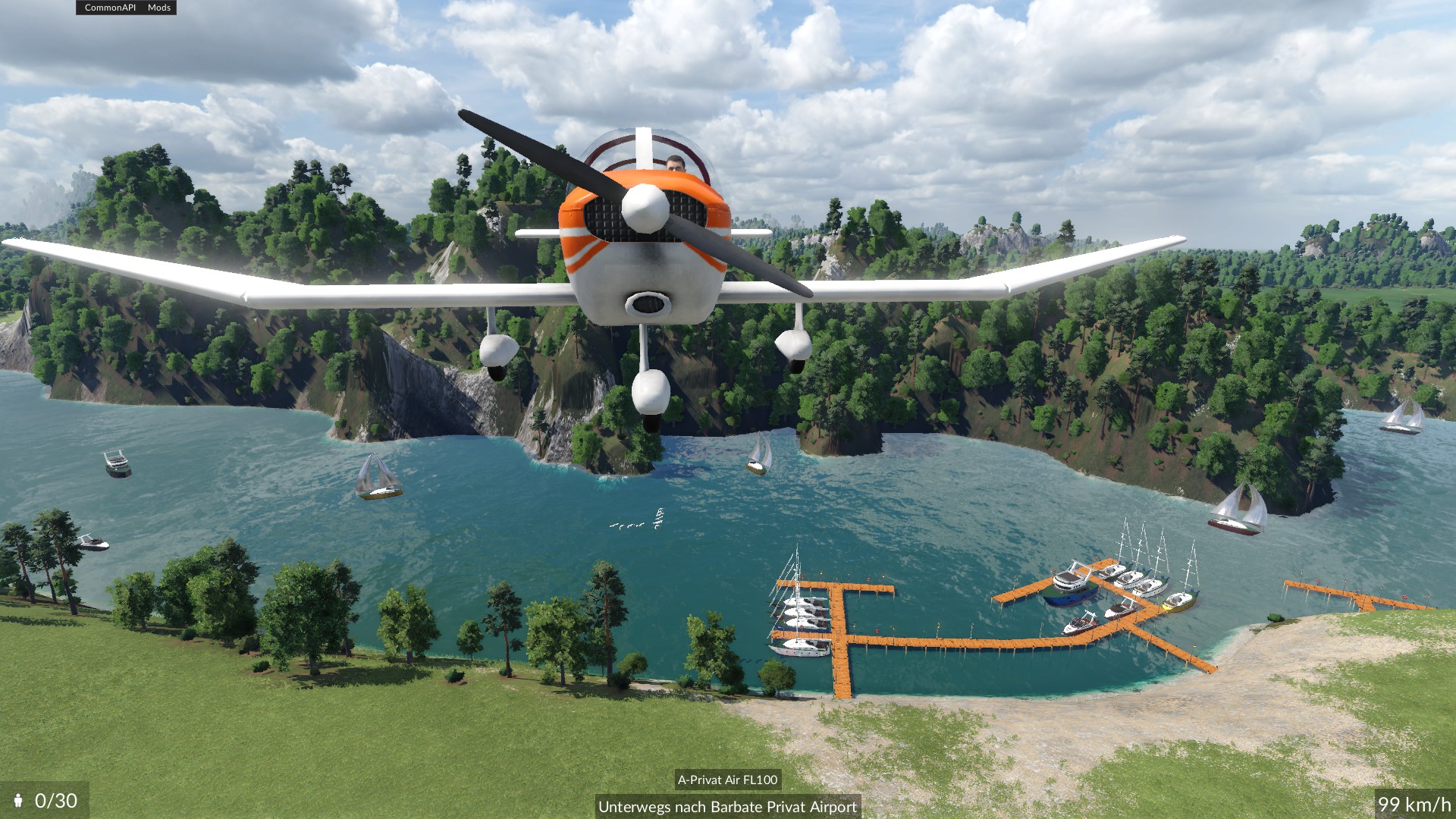 Steiler Anflug