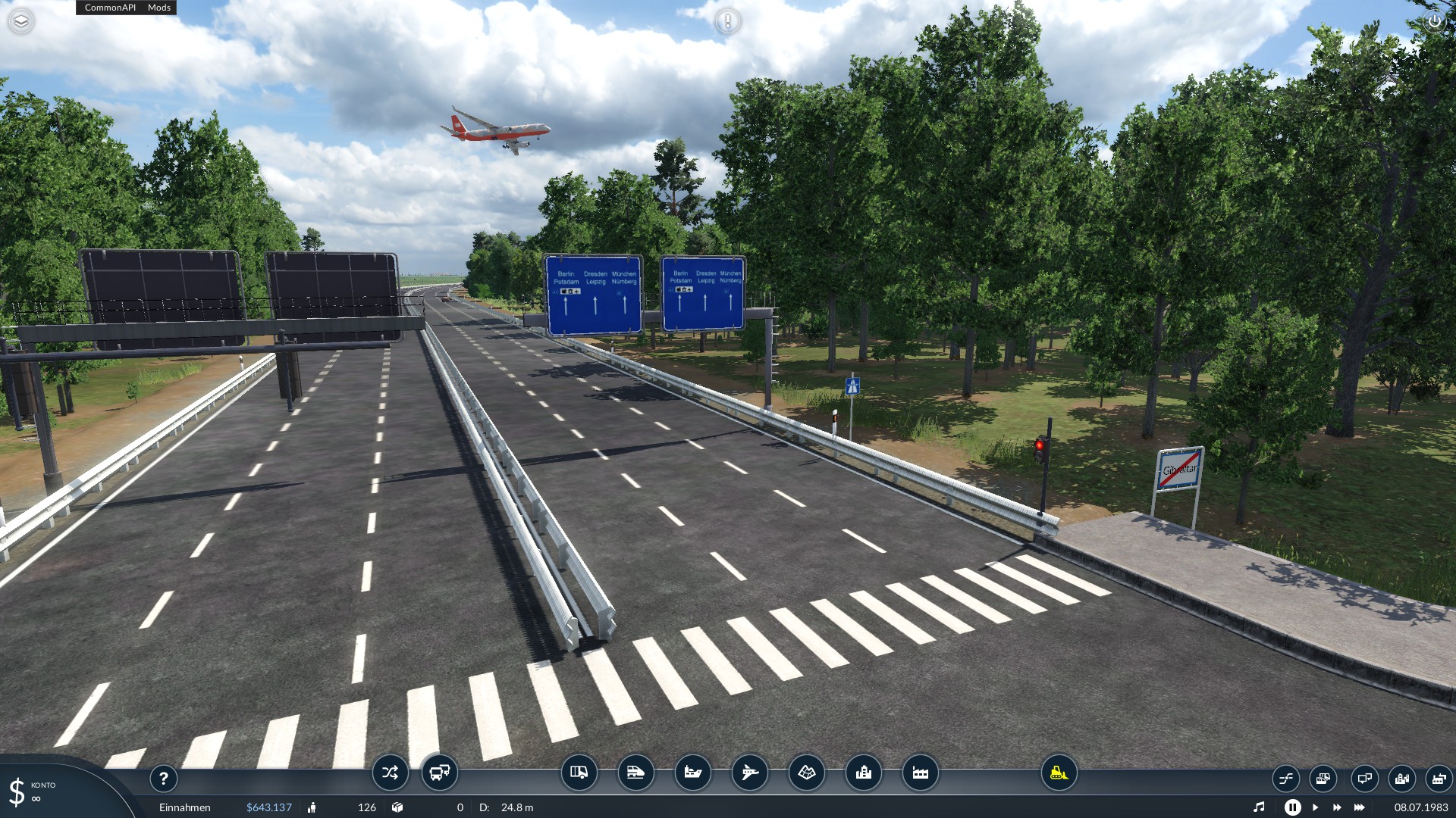 Auf die Autobahn