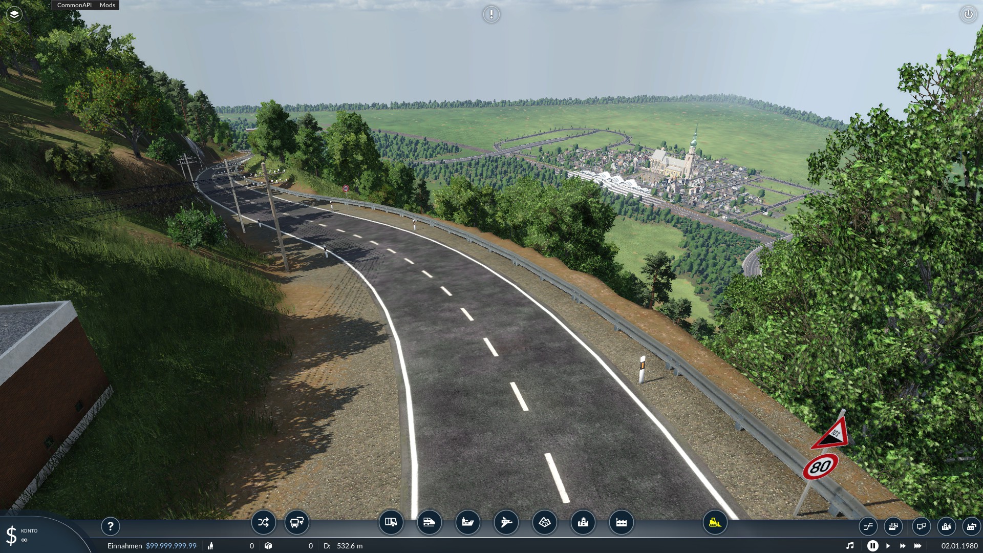 Blick auf die neue Stadt