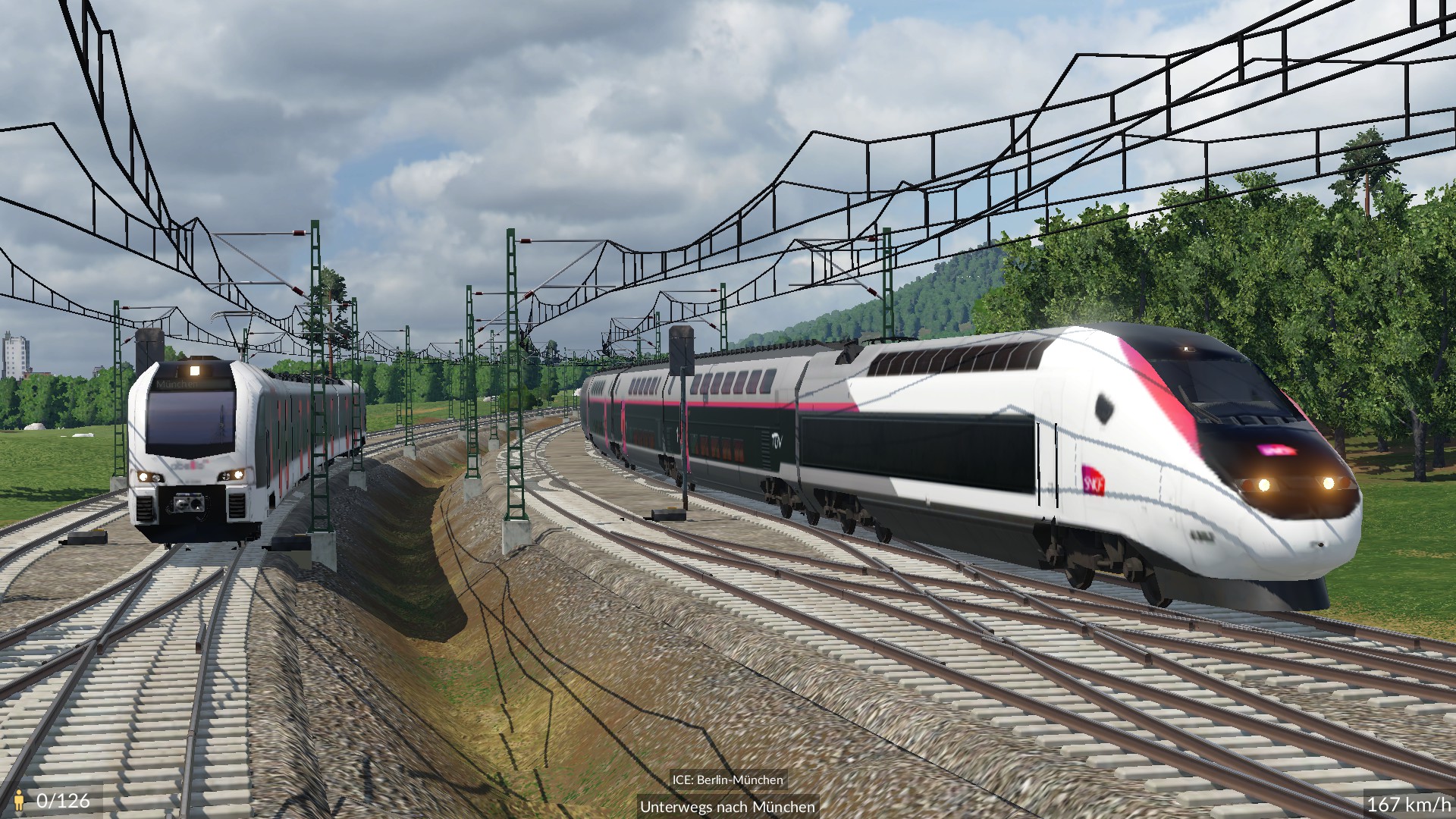 Parallelfahrt vor München