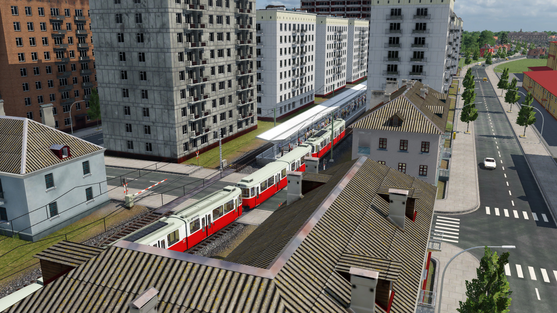 Vorort Stadtbahnlinie Einfahrt
