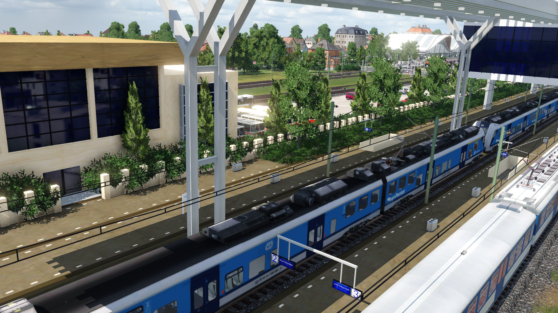 Neuer moderner Regionalbahnhof