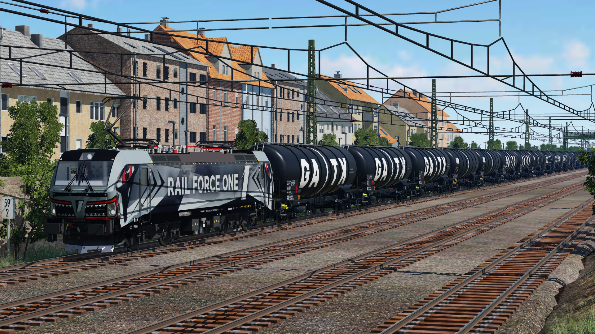 Rail Force One 193 623 mit Kesselwagenzug