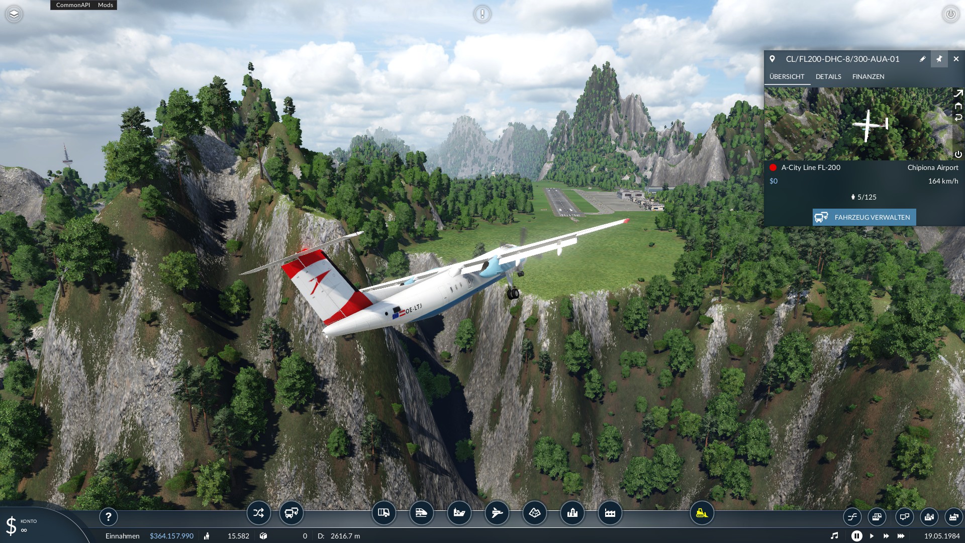 Anflug durch die Berge 4