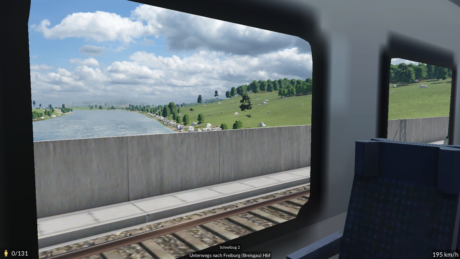 Blick von der Schnellfahrstrecke