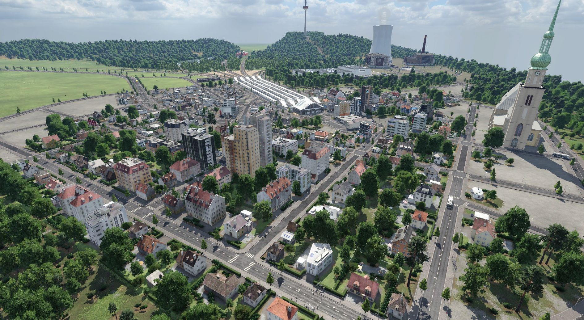 Blick auf den Kopfbahnhof