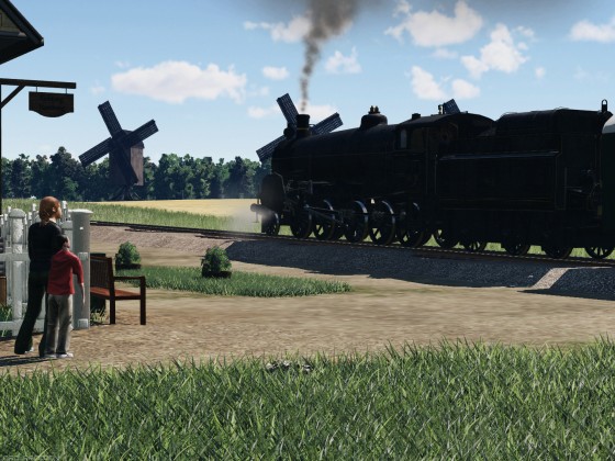 [TpF1] Everyone remember his first time meeting with real steam loco :)