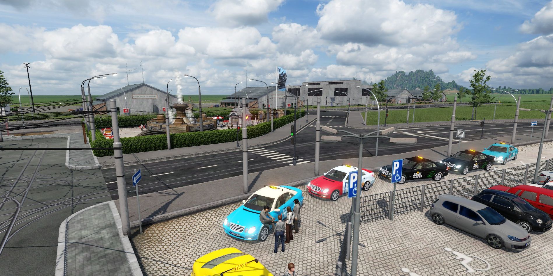 Diskussion am Taxi Stand