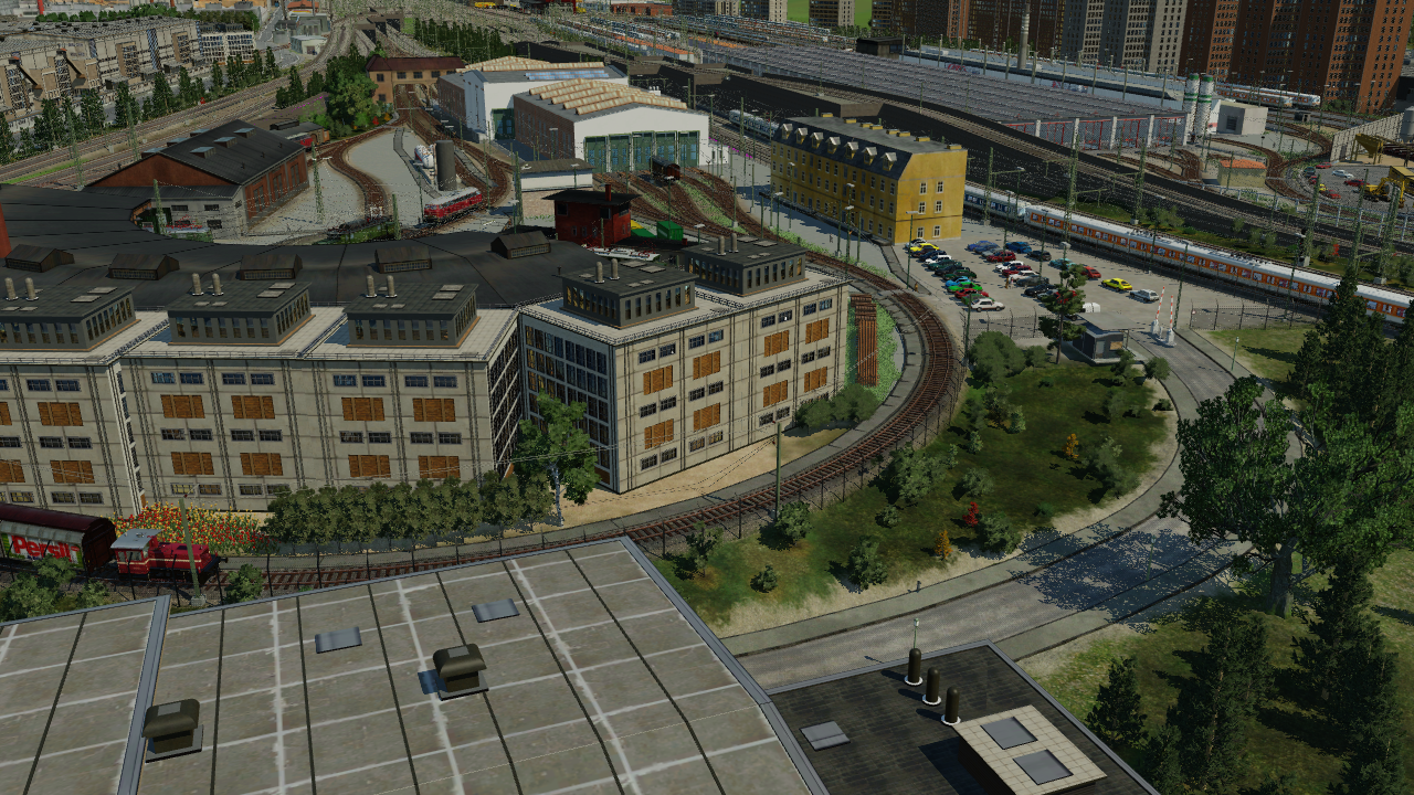 Bw München Ost mit Wagenbau im Hitergrund Bw München Steinhausen S-Bahn